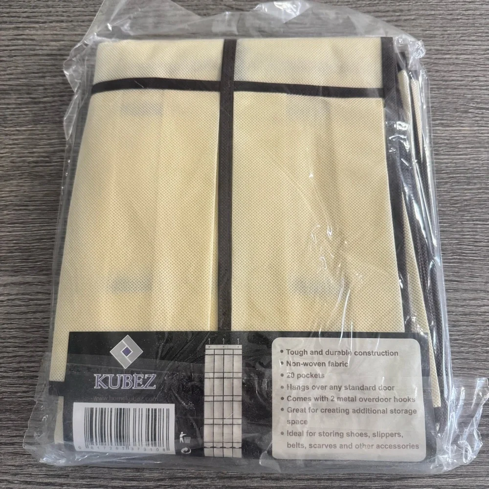 Home Storage 20 Pocket Over The Door Organizer Kubez Beige/brown